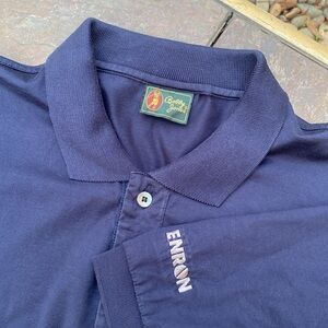 Vintage 90s Bobby Jones Enron Golf Polo Size US Large/IT 52 Navy Made in Italy